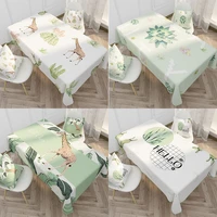 small fresh cotton linen kitchen dinning table cloth cover durable dustproof rectangle household tablecloth
