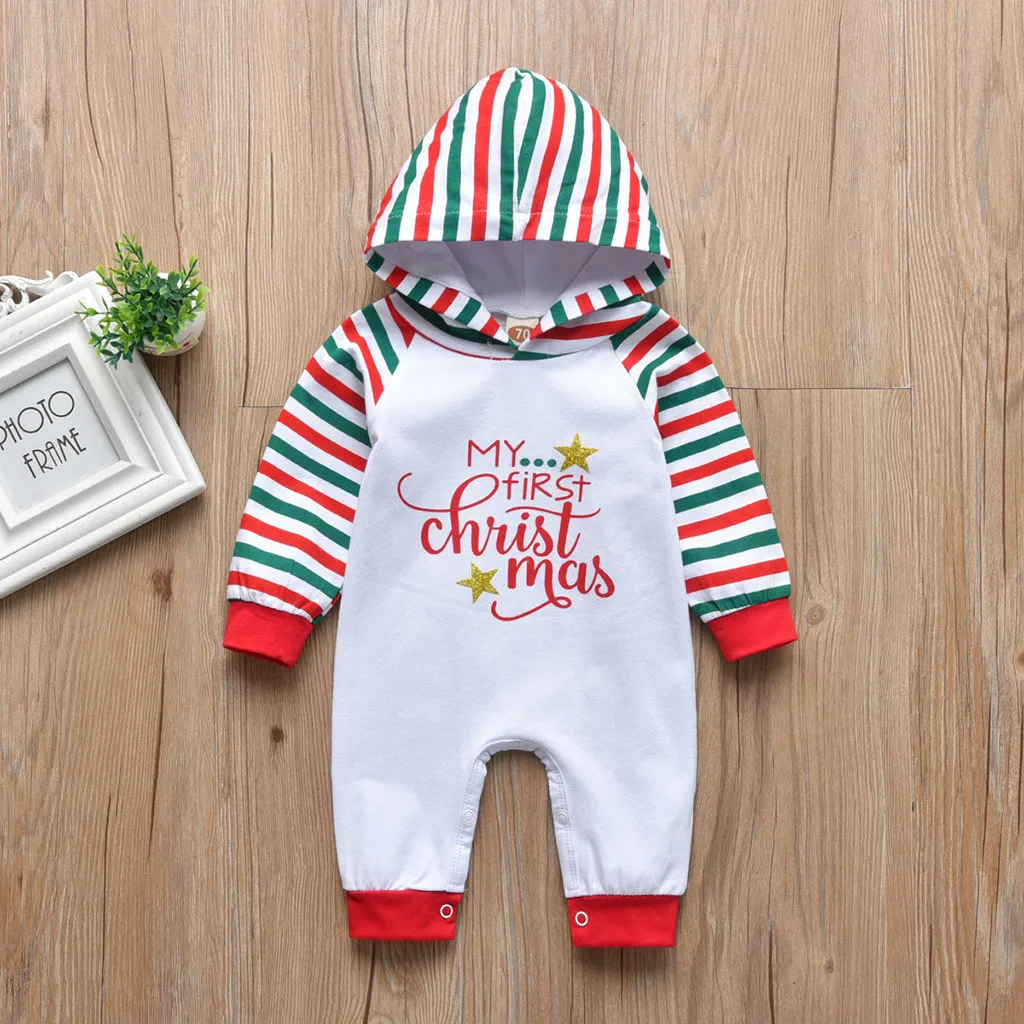 Рождественское детское боди одежда зимняя для мальчиков мягкий теплый комплект