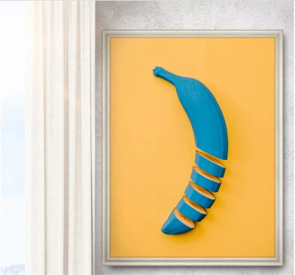 Креативный постер ананас банан в скандинавском стиле Настенная картина с