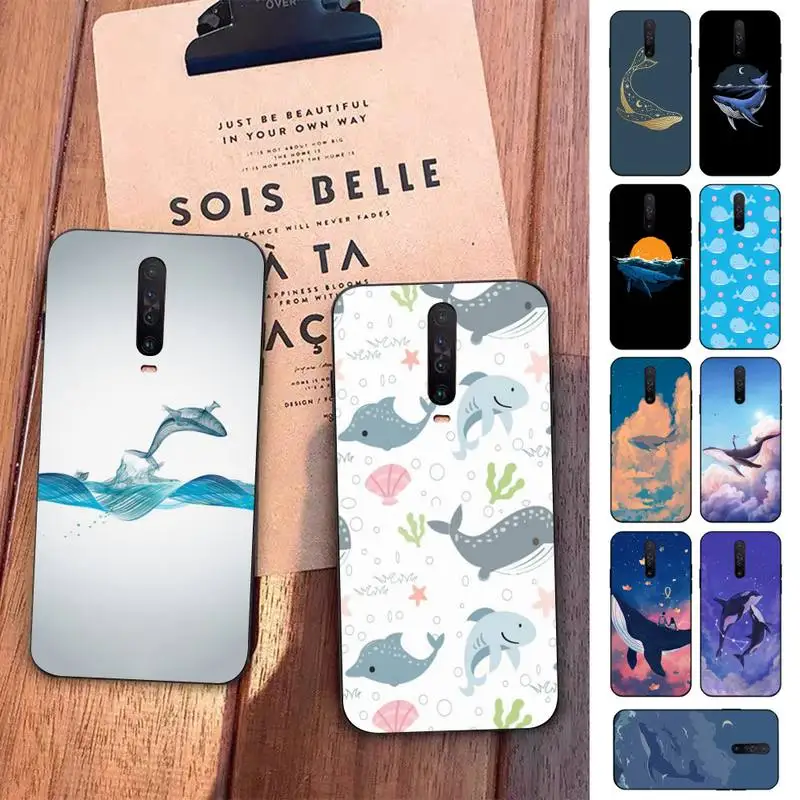 

FHNBLJ whale Phone Case for Redmi 5 6 7 8 9 A 5plus K20 4X S2 GO 6 K30 pro