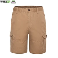 wosawe cargo shorts men khaki multi pocket casual short hiking shorts cool summer comfortable loose military shorts