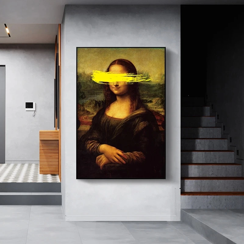 Mona Lisa by Leonardo da Vinci Reproduction Famous Oil Painting on Canvas Art Posters and Prints Wall Picture for Living Room | Дом и сад