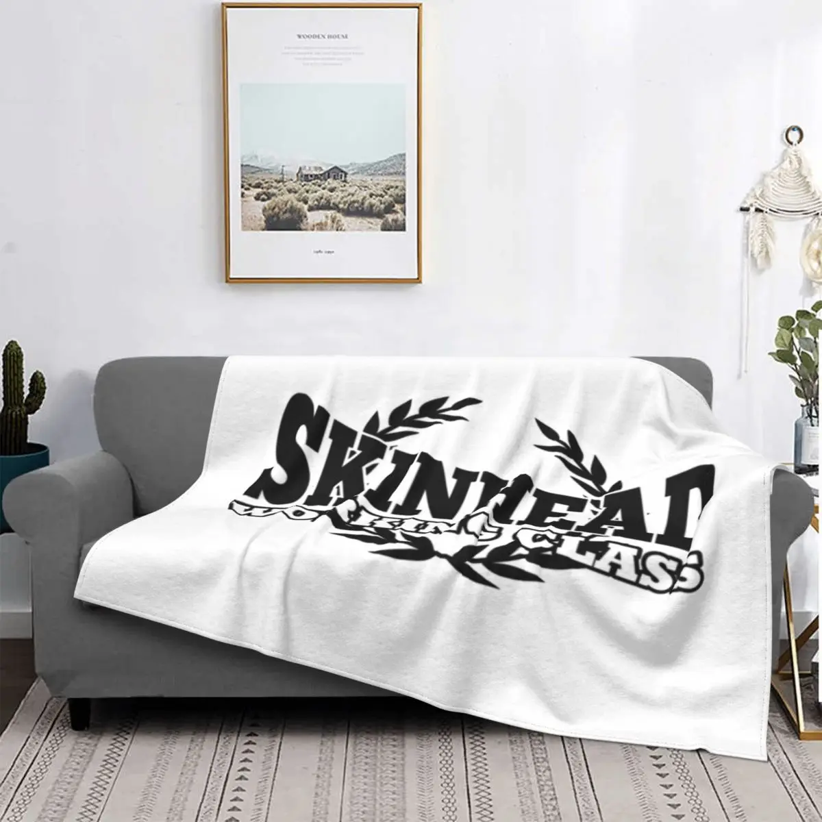 

Skinhead-Manta a cuadros para cama, funda para sofá, Sudadera con capucha, colcha de verano, 588