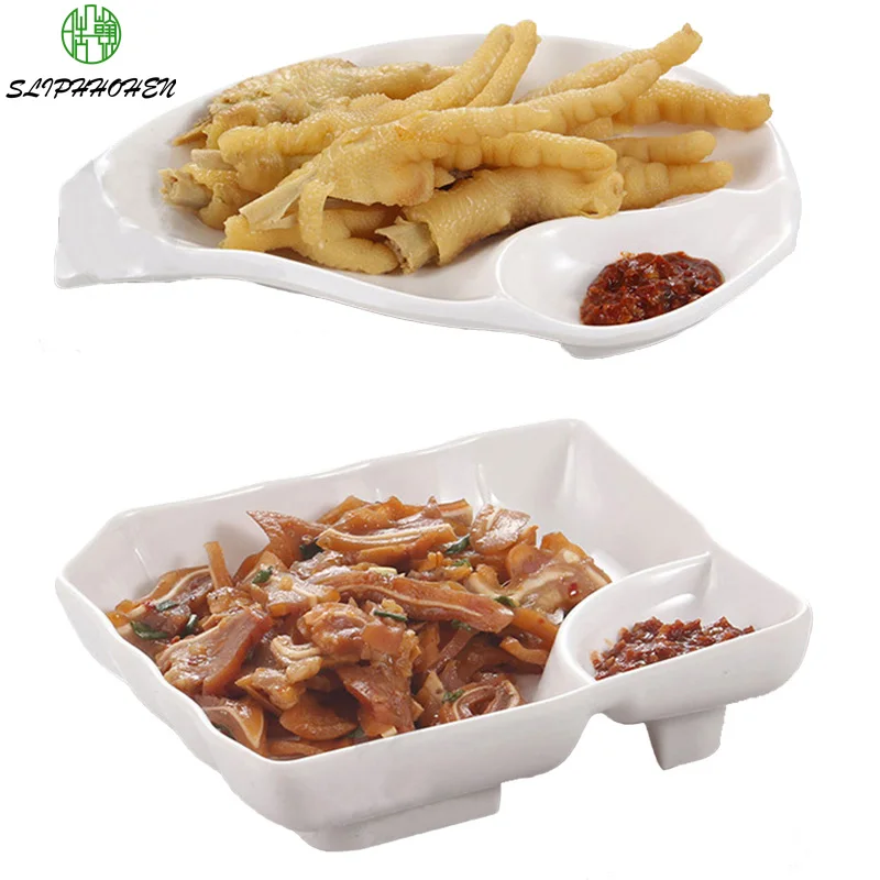 Белая имитация фарфора 100% меламие столовая посуда для ресторана с приправой