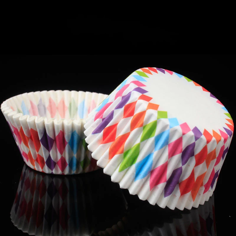 100pcs One set A3 100 шт./компл. торт Топпер DIY Бумажные Формочки для кекса День Рождения вечерние свадебные Семейные сборные изготовление кексов принадлежности для украшения торта инструменты - Цвет: 100pcs One set A3