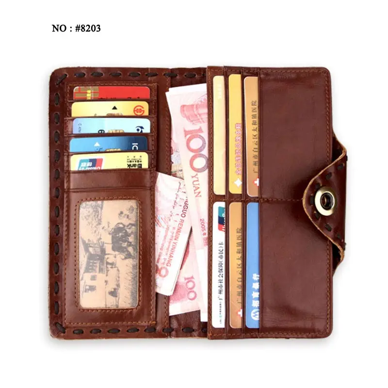 Кошельки из натуральной кожи для мужчин Роскошные Короткие Длинные кредитные