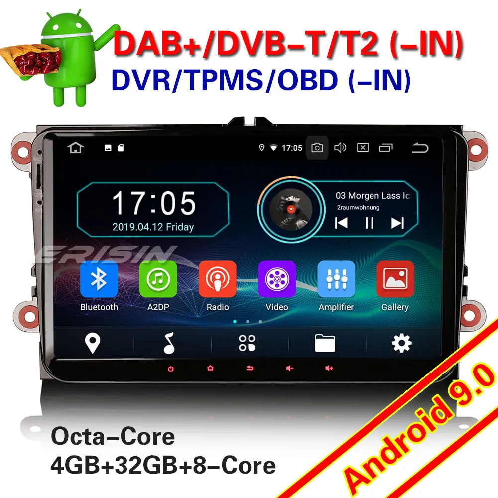 Автомобильный мультимедийный плеер DAB + TPMS 9 &quot Android 0 4G Wi-Fi Bluetooth для PASSAT GOLF 8901 TIGUAN