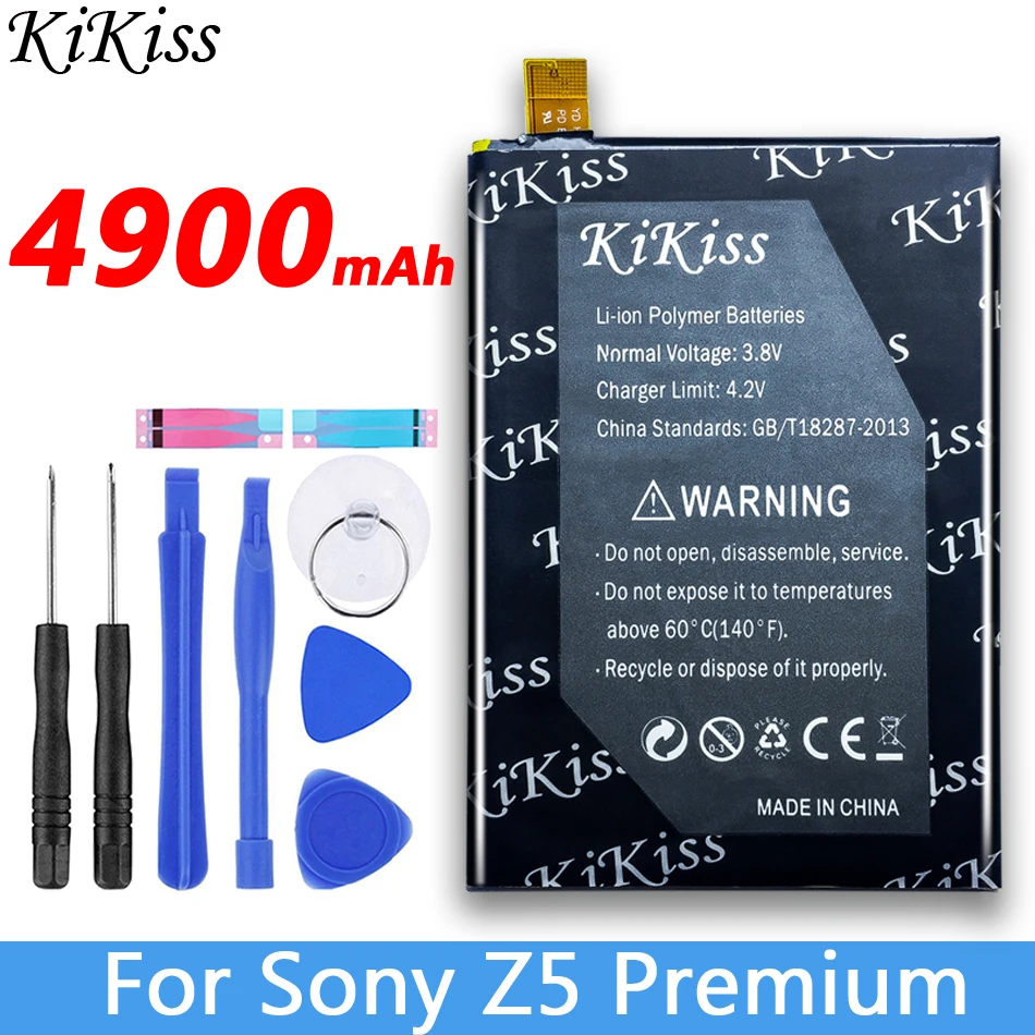 Литий ионный аккумулятор KiKiss с реальной емкостью 4900 мАч для Sony Xperia Z5P Z5 Plus Premium Dual