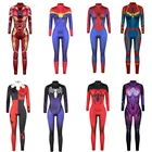 Комбинезон для косплея для взрослых с 3D рисунком, костюм из комикса и фильма Паук, Женский Облегающий комбинезон с длинным рукавом и принтом, облегающие повседневные штаны