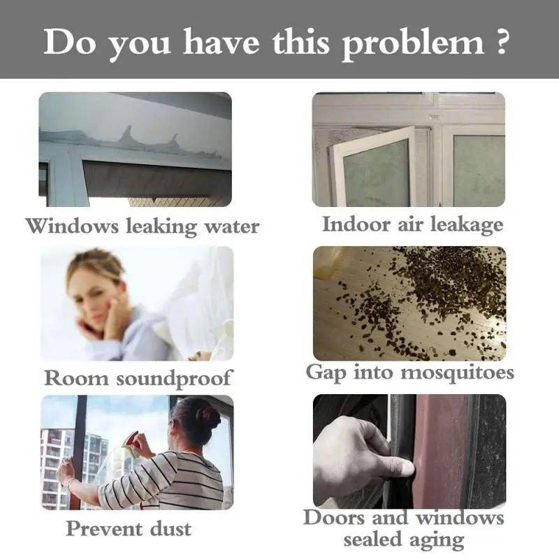 Самоклеящаяся уплотнительная лента для дверей 5 метров уплотнение погоды