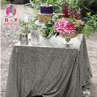 60x102in grey sequin tablecloth rectangular glitter embroidered sequin tablecover for wedding party christmas banquet decor 63