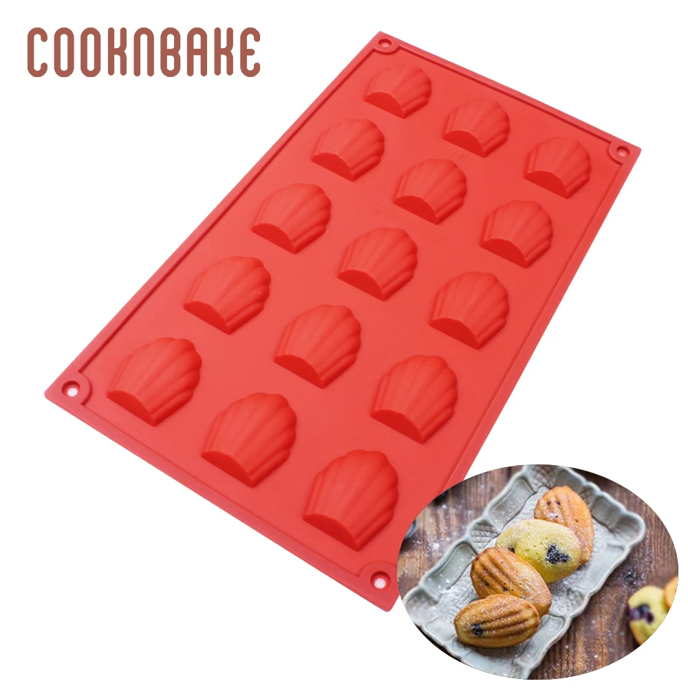 COOKNBAKE силиконовая форма для маделина конфет шоколада 15 отверстий Бисквитное