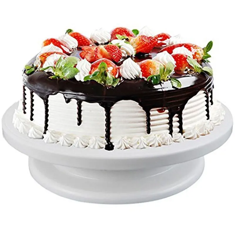 28 см пластиковый поворотный стол для торта 360 Вращающийся украшения Нескользящие
