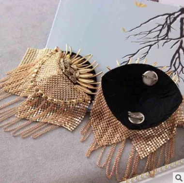 Винтажная большая брошь с кисточками ручной работы эполеты шипы Escapulario