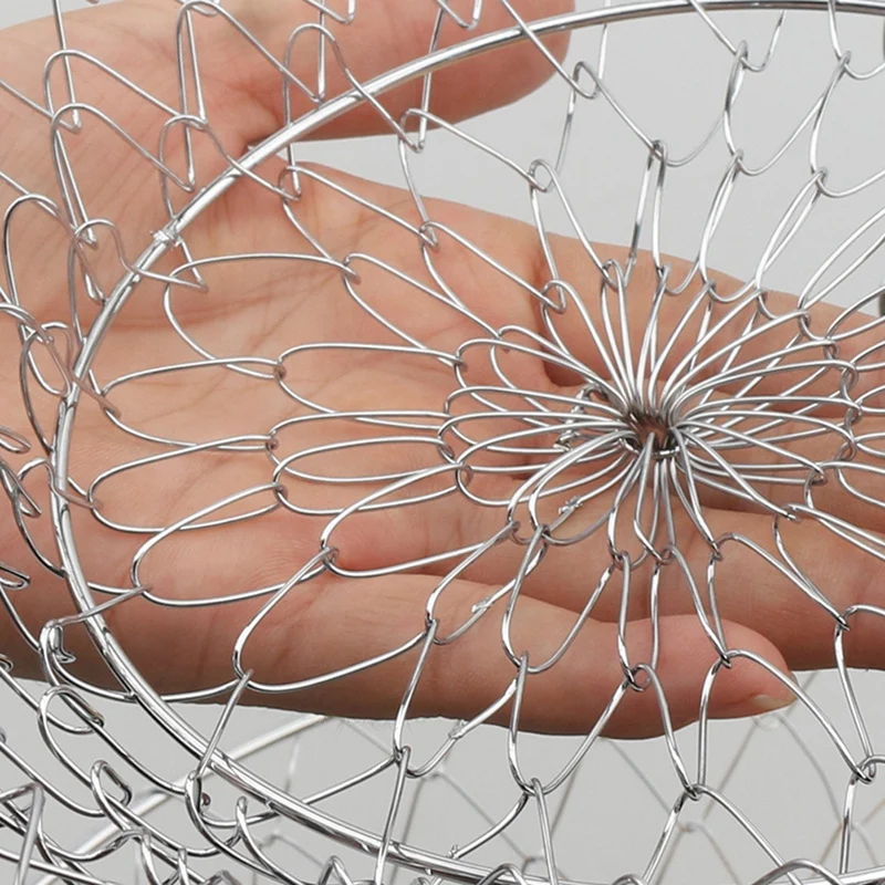 

Modern Style Storage Basket Racks 3-Tier Hanging Kitchen Vegetable Fruit Storage Basket Rack Holder with Iron Chain