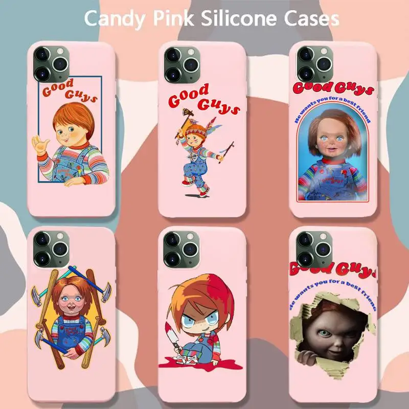 

Chucky Good Guys Phone Case For Iphone 6 6s 7 8 Plus XR X XS XSmax 11 12 Pro Mini Max Candy Pink Silicone Cover