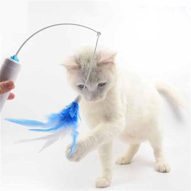 

Electric Interactive Rotating Toy Multifunctional Pet Toys Cat Toys Funny Cat Toy Electric Rotation Feather Play Cat Stick