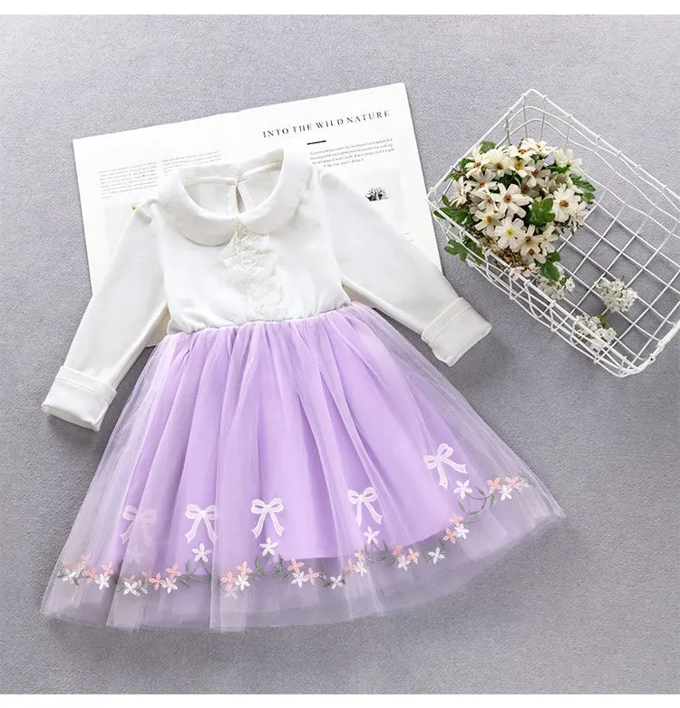

2020 Autumn Kids Dresses for Girls Knitted Sweaters Jacket + Dress 2Pcs Kids Suits Princess Flower Girl Dress Children Clothing