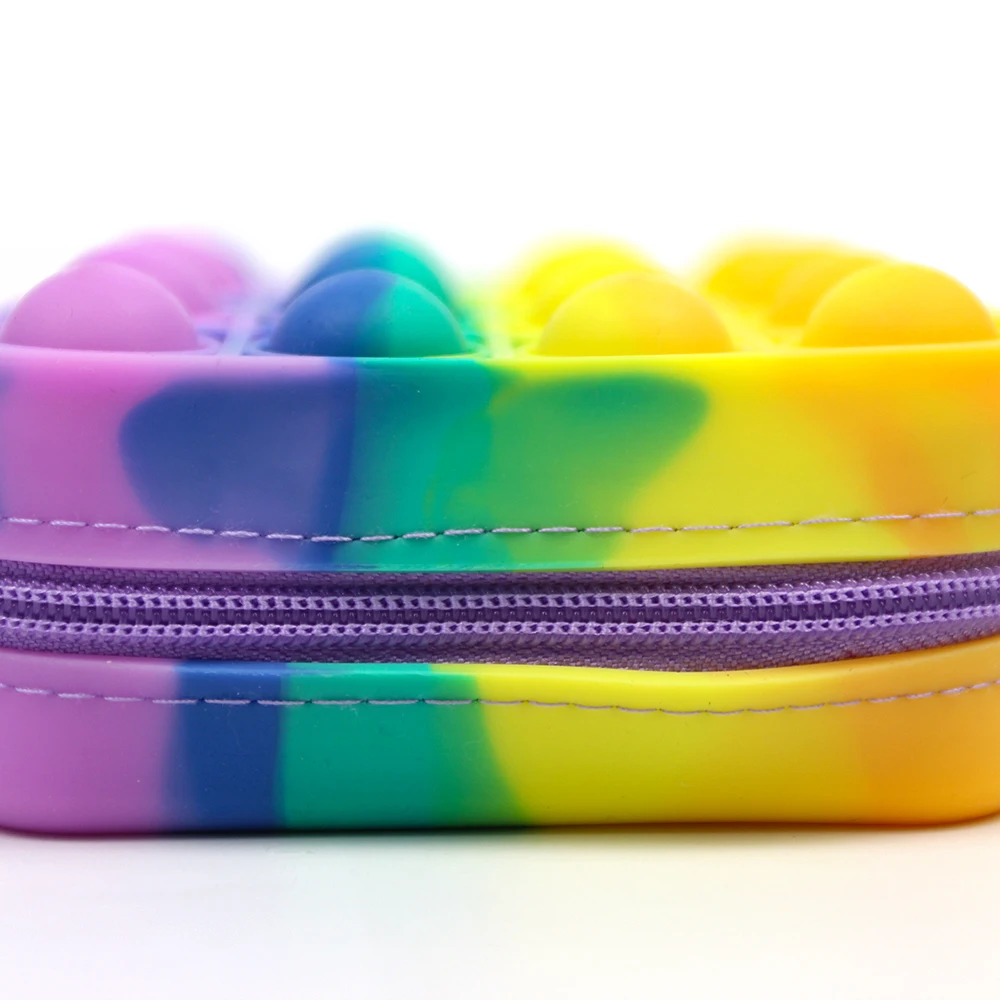 Милые силиконовые квадратные мешки для игрушек пузырьки простой кошелек детский