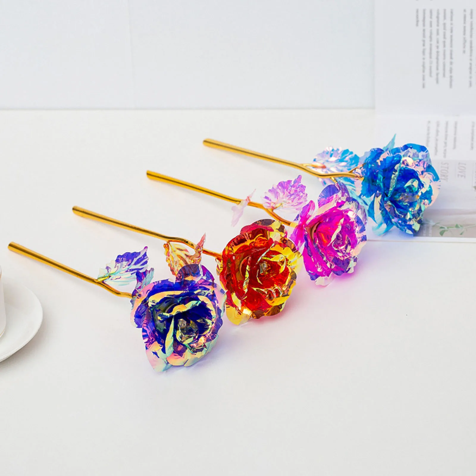 Потрясающая светящаяся вечная роза искусственные цветы искусственный цветок