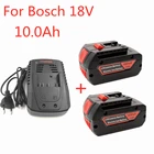 Зарядное устройство для электродрели Bosch 18 в 10000 мАч, литий-ионный аккумулятор BAT609, BAT609G, BAT618, BAT618G, BAT614, 2607336236