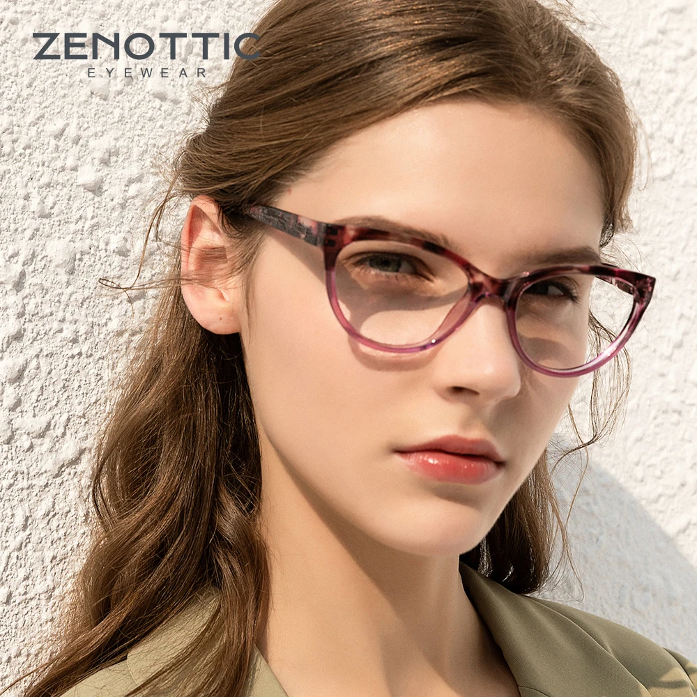 ZENOTTIC очки для чтения «кошачий глаз», Женские винтажные прозрачные очки для глаз, очки для чтения с дальнозоркостью, очки кошачий глаз, новинка 420001