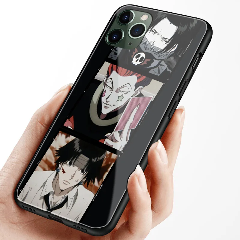 Hisoka Chrollo Feitan hxh аниме стекло силиконовый чехол для телефона iPhone SE 7 8 14 Plus X XR XS 11 Pro 12