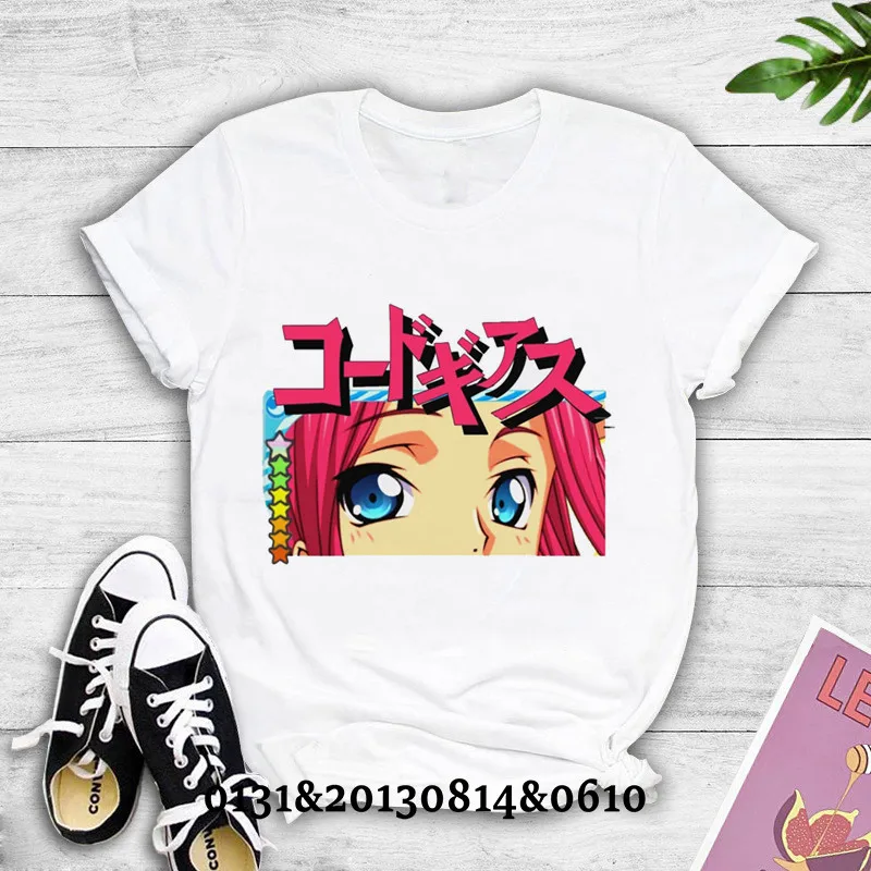 

Kallen Kozuki Printed T-shirt Ladies Top Tee Short Sleeve Casual T-shirt Anime Harajuku Streetwear Fashion Women's T-shirt Top