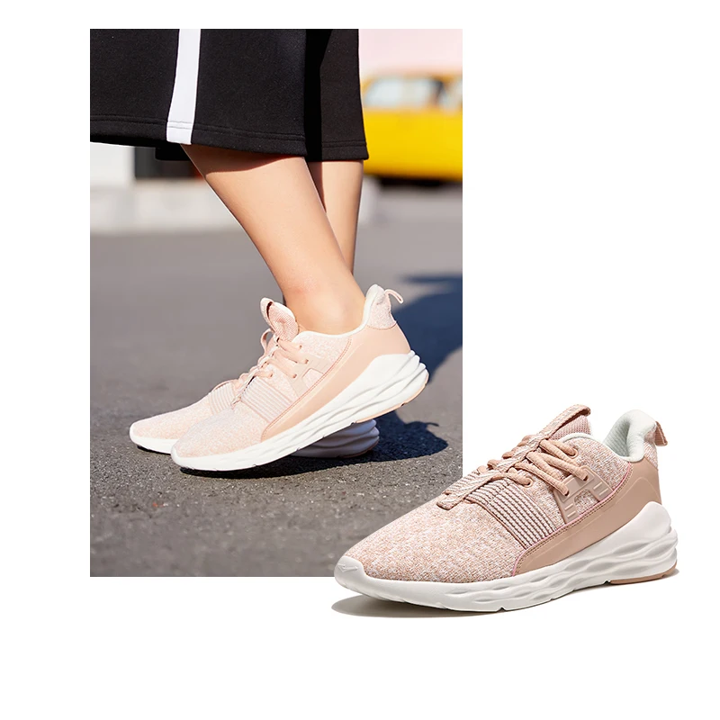 

Erke women's shoes sports shoes women's autumn breathable trend light running shoes versatile low Top Pink running shoes
