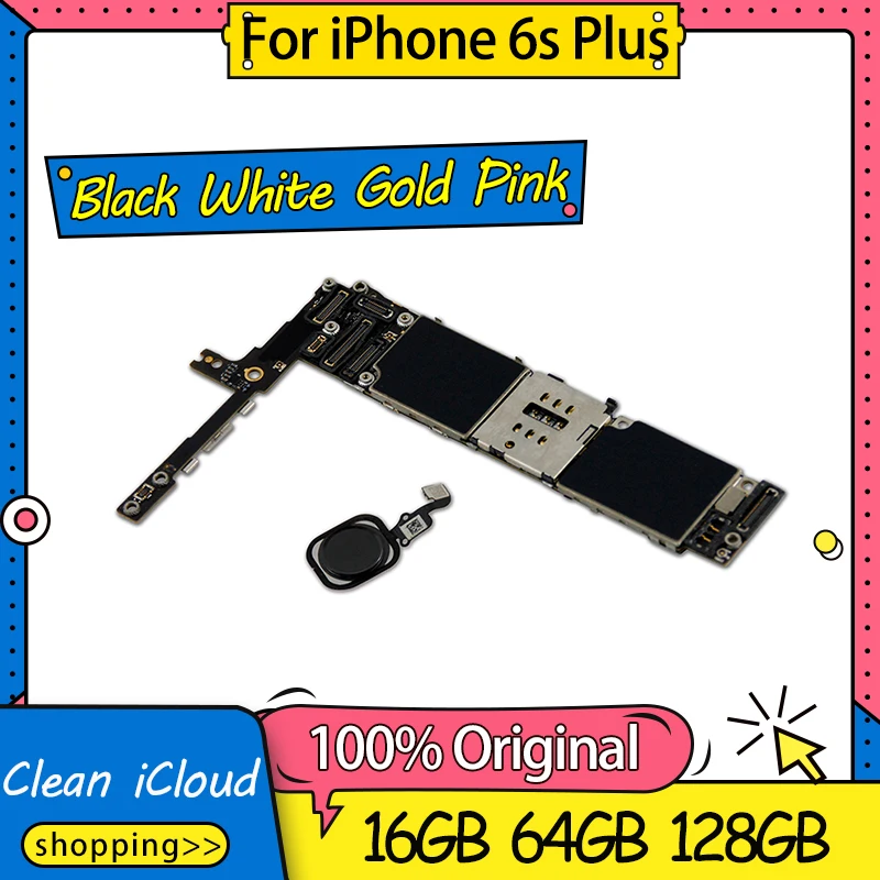 Оригинальная разблокированная материнская плата для iphone 6s plus без/С Touch ID Plus