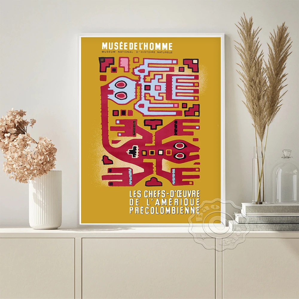 

Pre Columbian America Masterpiece Retro Art Prints Poster Abstract Vintage Sign Canvas Painting Wall Hanging Stickers Home Decor