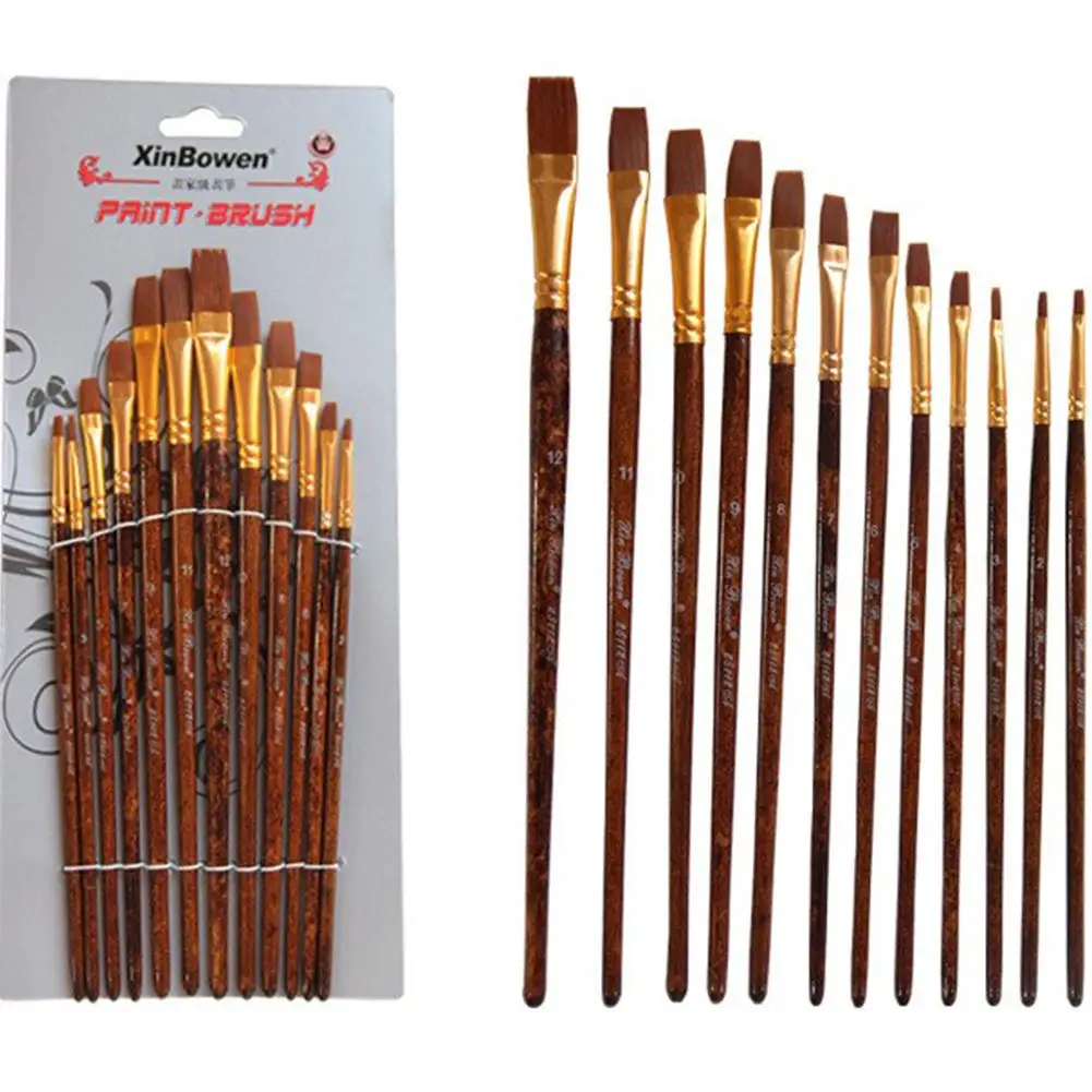 

12 шт./компл. набор кистей для рисования акварелью
