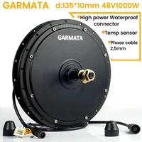 garmata brushless motor electric bicycle motor 48v1000w direct drive rear 135mm waterproof connector motor for electric bikes