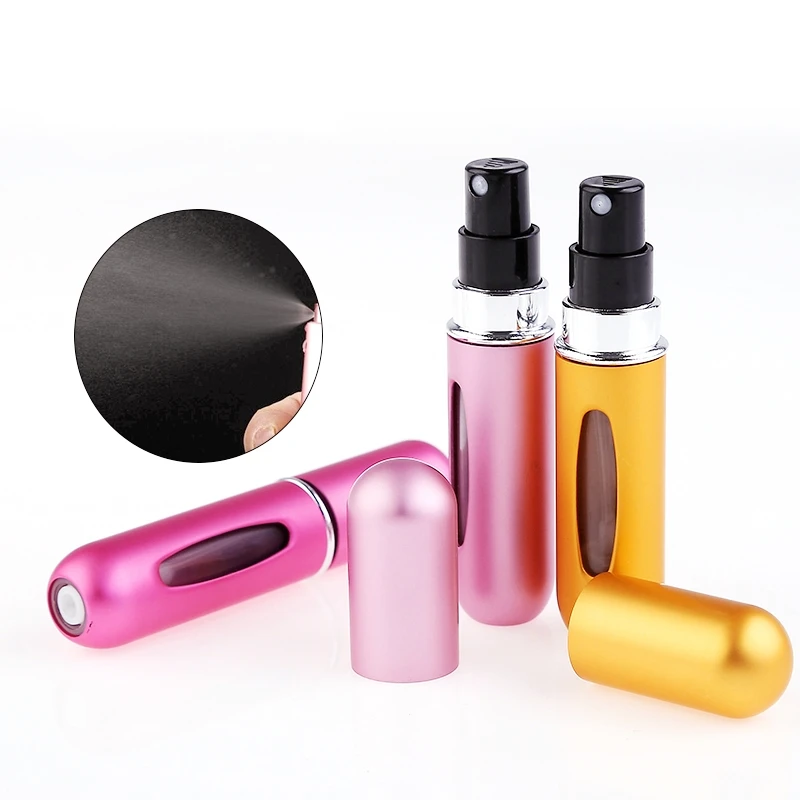 Многоразовый мини-флакон для духов 5 мл Алюминиевый распылитель портативный