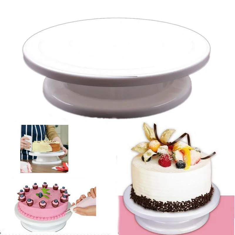 

1 Pc Cake Base Rotating Cake Stand Sugarcraft Turntable Platform Cupcake Swivel Plate Revolving Baking Cake Decorating Tools