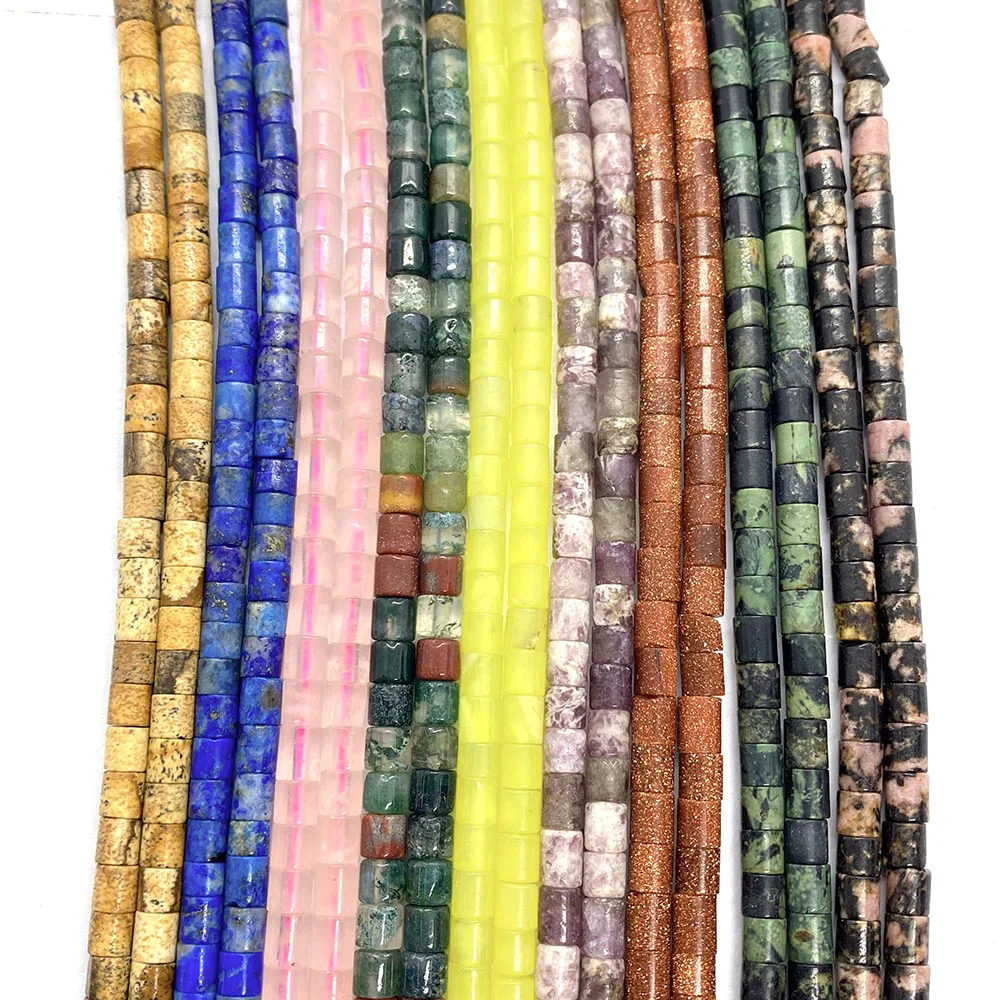 

Natural Stone Beads Cylindrical Crystal Beads Fashion Charm Ladies for Jewelry Making DIY Bracelet Necklace Accessories