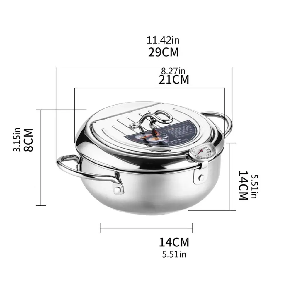 

Temperature-Controlled Japanese-Style Household Tempura Fryer Mini Stainless Steel Fryer Induction Cooker