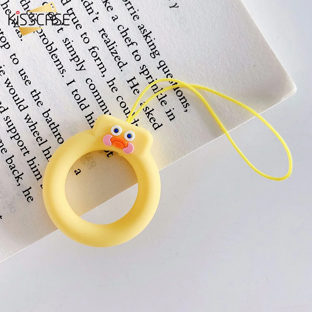 Чехол KISS милый чехол для телефона ремешок мультяшное Силиконовое кольцо ремни