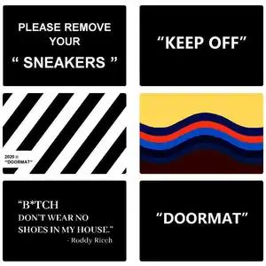 Коврик для двери под заказ, напольный ковер 40x60 см, черная фланелевая ткань, снимает сникерсы, не скользит с принтом, домашний декоративный коврик для двери, коврик