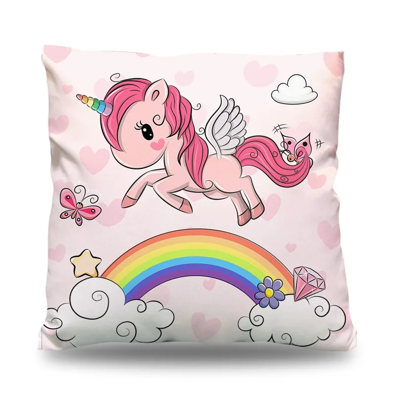 Чехол на подушку с мультяшным рисунком для дома офиса кофейни из полиэстера