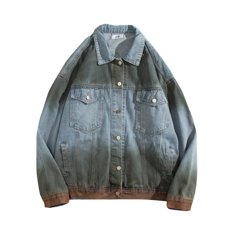 

2021 New Couples Spring Fashion Slim Fit Coat Men Denim Jacket Streetwear Hip Hop Men's Hooded Jean Jackets Loose Outerwear