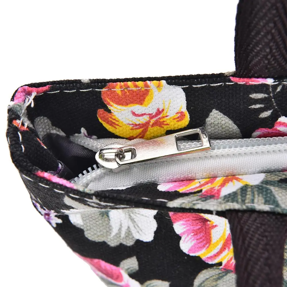 1 шт. Женская Холщовая Сумка-тоут с цветочным принтом | Багаж и сумки