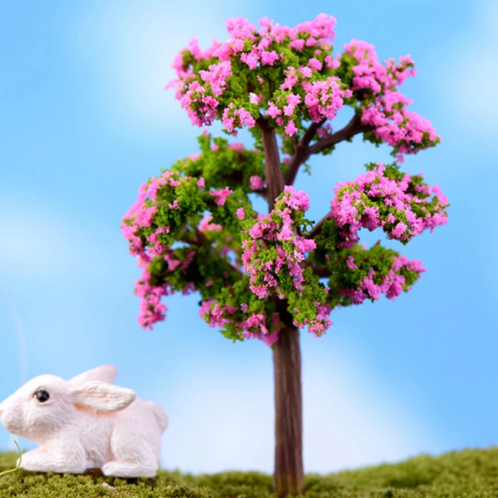 1/5 шт./компл., мини-дерево, сказочный сад, миниатюры, микропейзаж, изделия из смолы, фигурка бонсай, садовый террариум, аксессуары, поставка