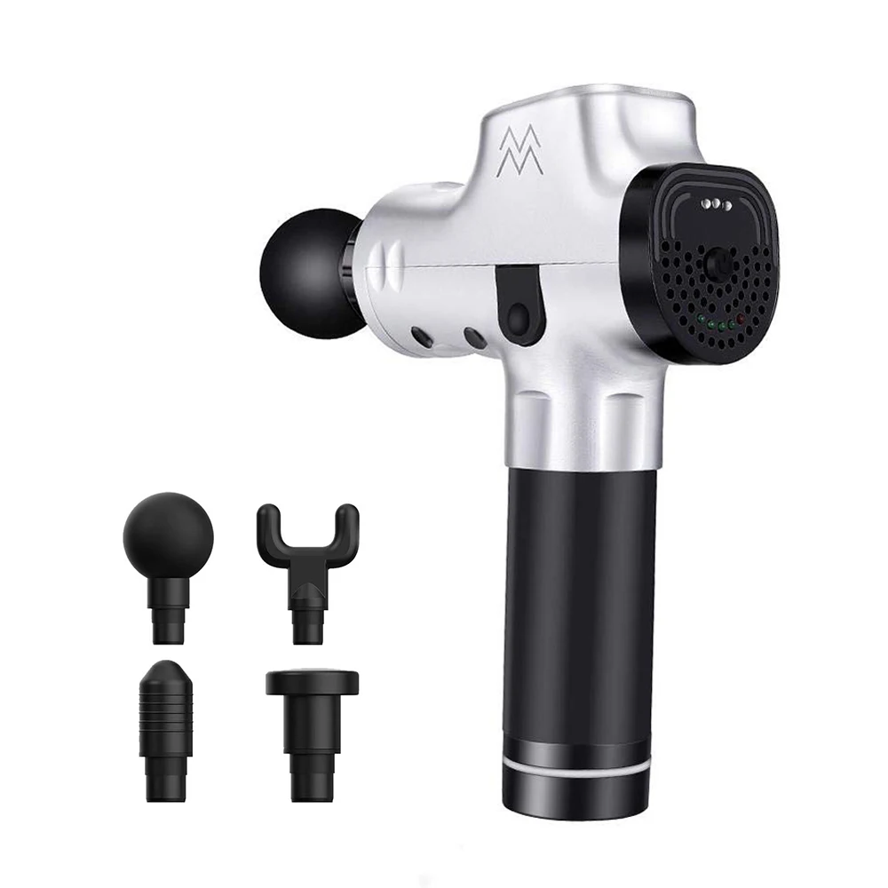 Электрический Частотный Вибрационный Массажный пистолет для мышц с 4 массажными