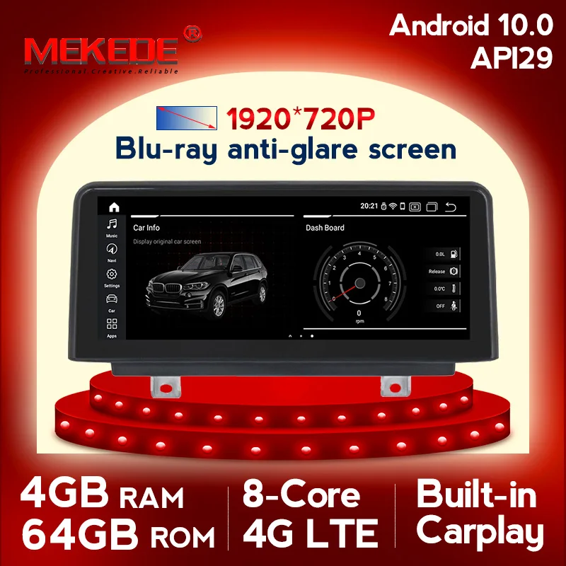 

10.25'' 1920*720P 4G+64GB Android 10.0 Car DVD Multimedia Player For BMW 3 Series F30/F31/F34 320 4 Series F32/F33/F36