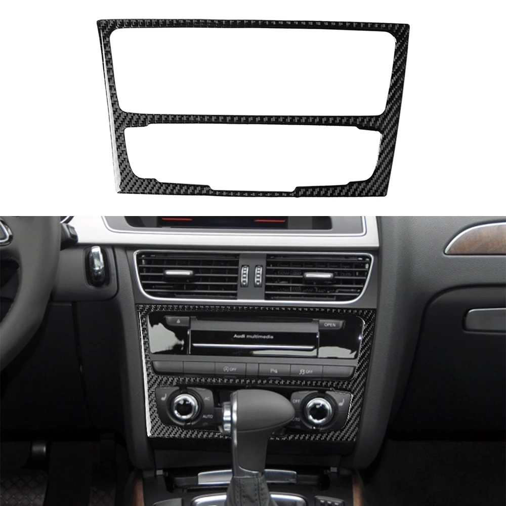 

Center Console Air Conditioning Control Panel Decor Cover Trim for Audi Q5 SQ5 8R 2009-2017 Car Interior Accessory Carbon Fiber