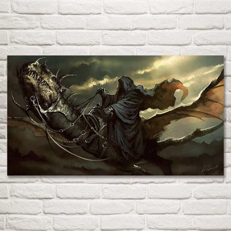 FOOCAME Gandalf Властелин колец Balrog Fantasy фильм Искусство Шелковые Плакаты и принты украшение стены дома картины живопись