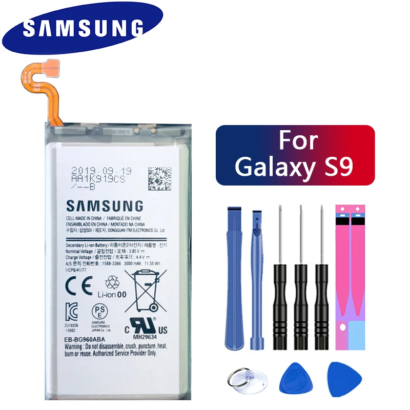 Samsung оригинальный аккумулятор для телефона EB-BG960ABE 3000 мАч Galaxy S9 G9600 SM-G960F SM-G960 G960F G960