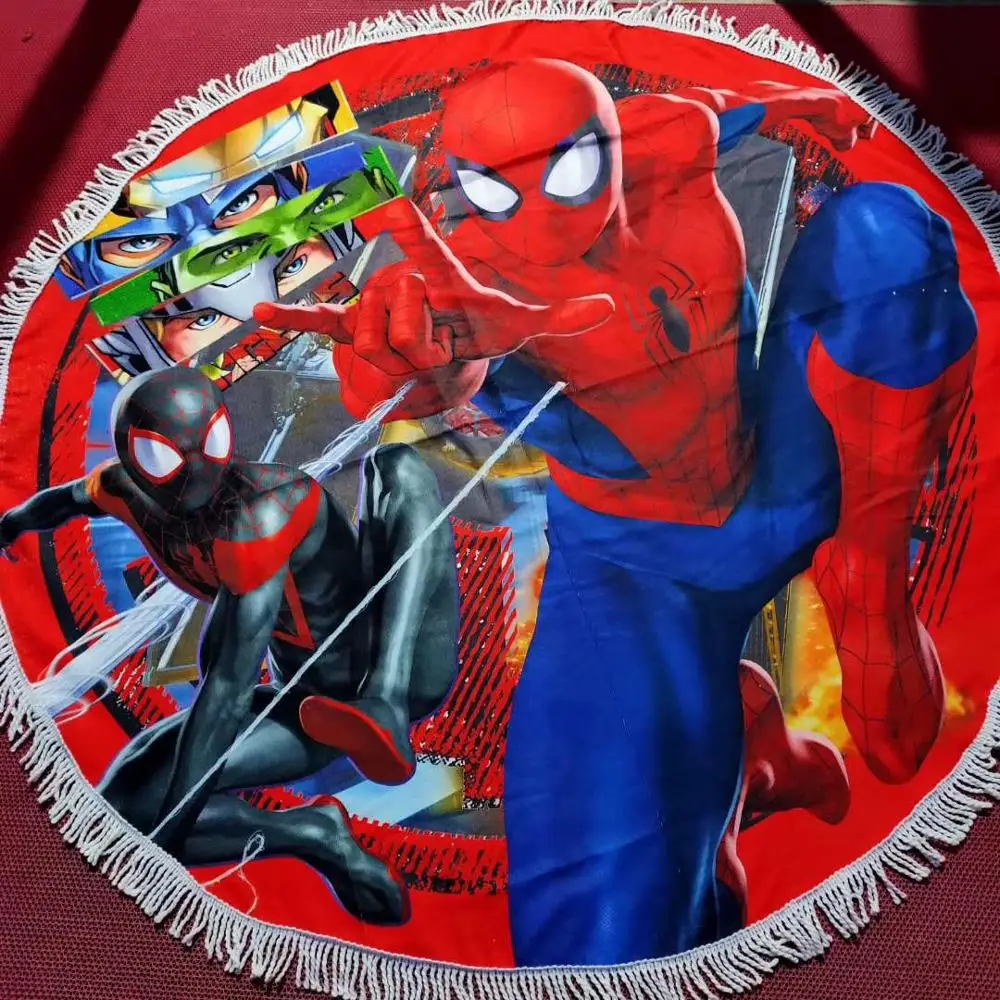 Disney Человек паук с Винни пухом для Круглый Гобелен Пикник пледы ковры Одеяло