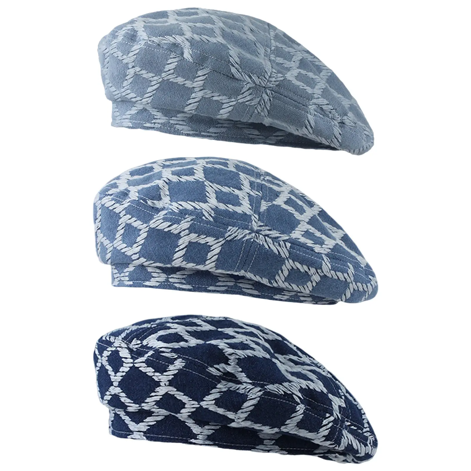 Повседневный женский берет из денима Классическая Шапка во французском стиле